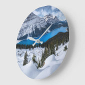Ice & Snow | Peyto Lake, Canadian Rockies ラージ壁時計 (傾斜)