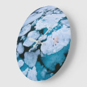 Ice & Snow | Polar Bear, Arctic Ocean, Svalbard ラージ壁時計 (傾斜)