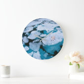 Ice & Snow | Polar Bear, Arctic Ocean, Svalbard ラージ壁時計 (ホーム)