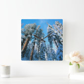 Ice & Snow | Sequoia National Park, California スクエア壁時計 (ホーム)