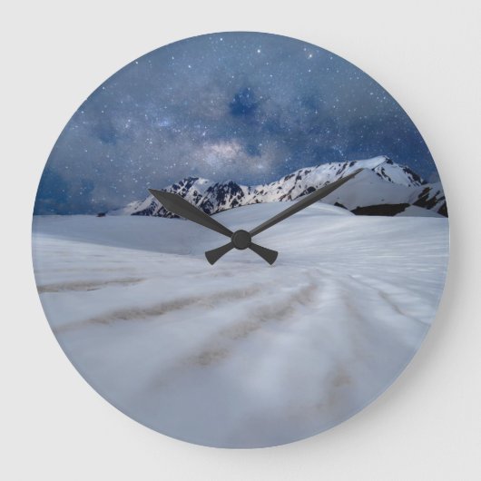 Ice & Snow | Tateyama-Kurobe, Japan ラージ壁時計 (正面)