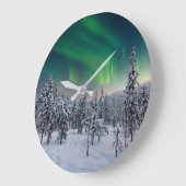 Ice & Snow | Winter Landscape, Finland ラージ壁時計 (傾斜)