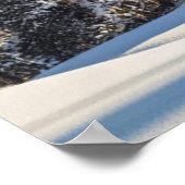 Ice & Snow | Winter Log Cabin Swiss Alps ポスター (角)