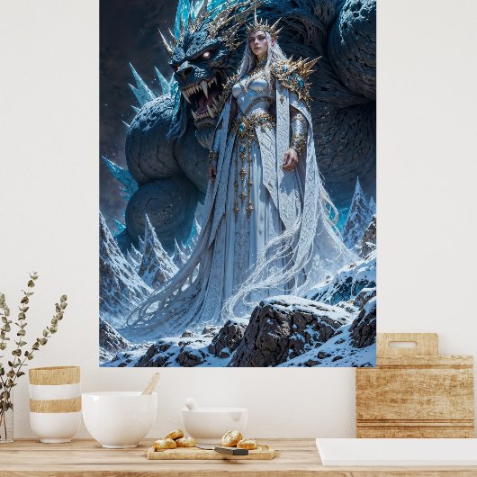 Ice Sorcerer Power Wall Art ポスター (キッチン)