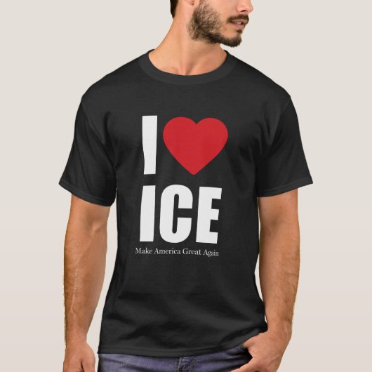 ICE Tea 国民的愛国主義的移民法執行が好きです Tシャツ (正面)