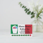 Ice VendorイタリアンまたはShop with Flag colors ロイヤリティカード (スタンド正面)