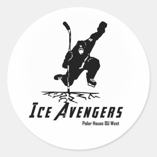 IceAvengersヘルメット/ウォーターボトルシール ラウンドシール (正面)