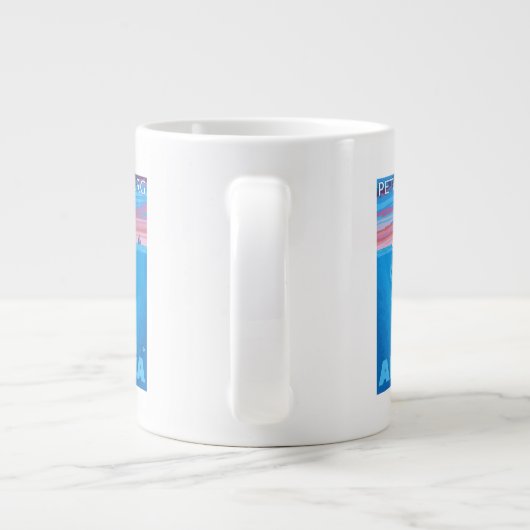 Iceberg断面積-アラスカ州ペテルブルク ジャンボコーヒーマグカップ (裏面)