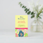 Icecream popiesレトロ花模様プロファイルカード 名刺 (スタンド正面)