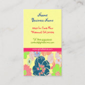 Icecream popiesレトロ花模様プロファイルカード 名刺 (正面)