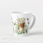 Iced Coffee and Bees カフェラテマグ (右アングル)