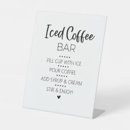 Iced Coffee Bar Drink Pedestal Sign 台座サイン