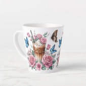 Iced Coffee & Butterfly Floral  カフェラテマグ (左アングル)