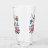 Iced Coffee & Butterfly Floral Art タンブラーグラス (右)