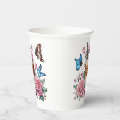 Iced Coffee & Butterfly Floral Art 紙コップ (右)