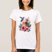 Iced Coffee & Hummingbird  Tシャツ (正面)