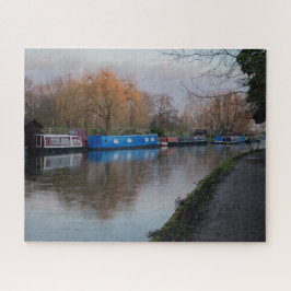 Iced Up Canalのナローボート撮影：Brett Jordan ジグソーパズル