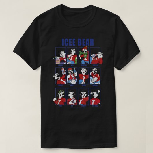 ICEE Bear Expressions Grid Poster Tシャツ (デザイン正面)
