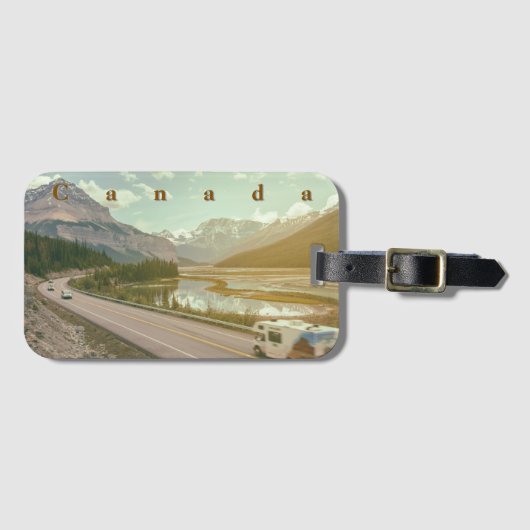 Icefield Parkway Road Canada ラゲッジタグ (正面横)