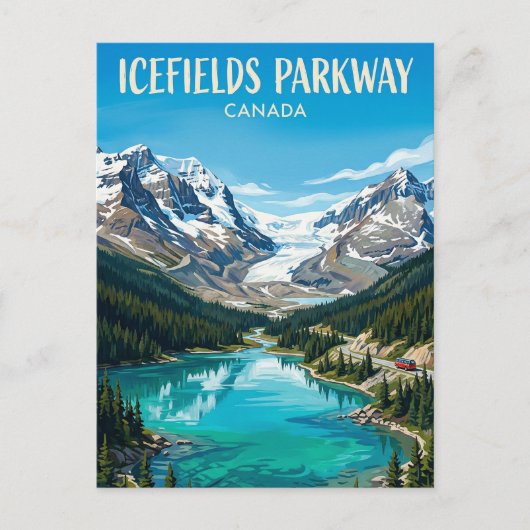 Icefields Parkway Canada ポストカード (正面)