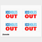 ICEholes OUT 長方形シール (シート)
