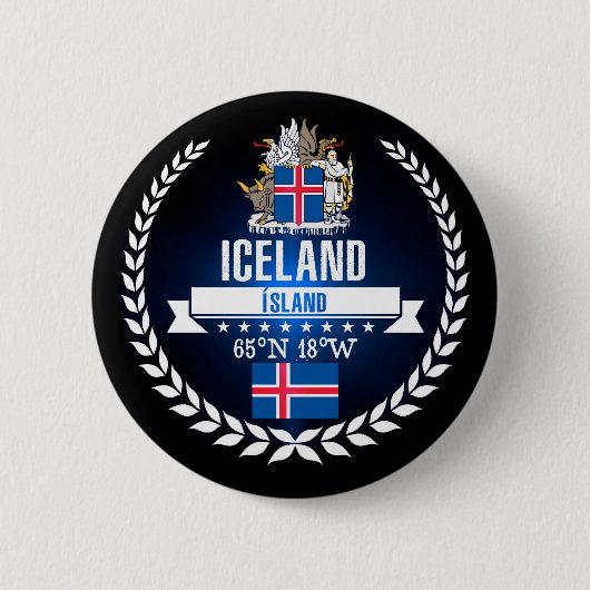 Iceland 缶バッジ (正面)