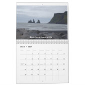 Iceland 2025 Calendar by Rauno Joks  カレンダー (3月 2027)