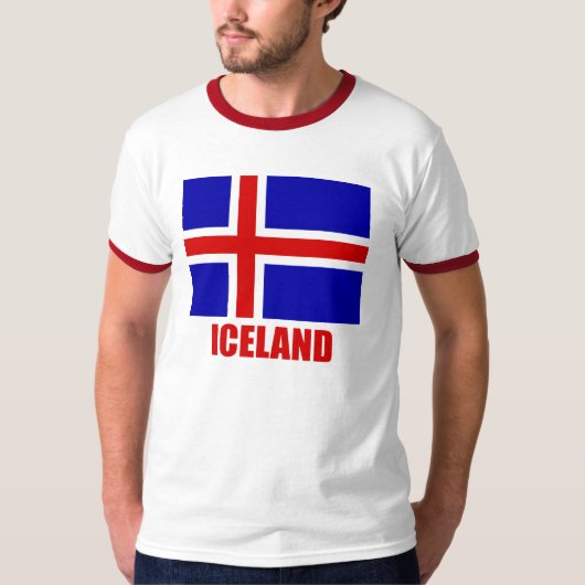 iceland_flag_iceland10x10 tシャツ (正面)