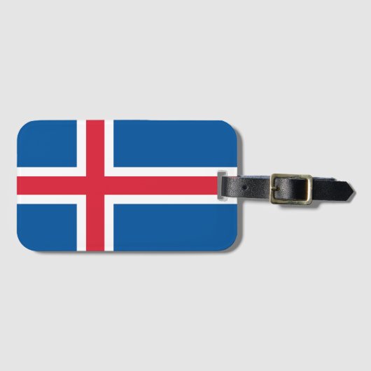 Iceland flag Luggage Tag ラゲッジタグ (正面横)
