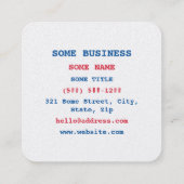 Iceland Heart Flag スクエア名刺 (裏面)