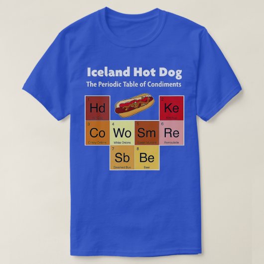 Iceland Hot Dog Viking Cuisine Reykjavik Remoulade Tシャツ (デザイン正面)