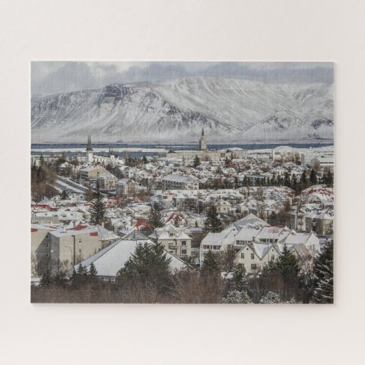 Iceland Jigsaw Puzzle - Reykjavik in Winter ジグソーパズル (横)