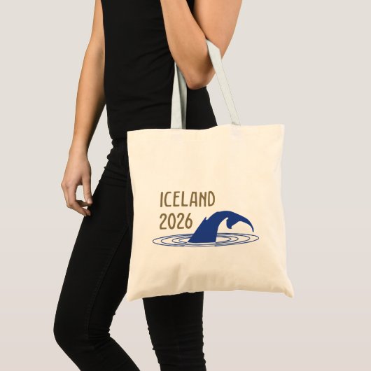 Iceland Logo with Whale Tail for client トートバッグ (正面(商品))