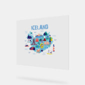 Iceland map アクリルサイン (傾斜)