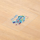 Iceland map アクリル招待状 (レイダウン)