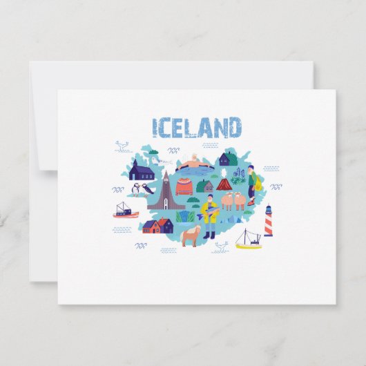 Iceland map 出欠カード (正面)