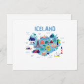Iceland map 出欠カード (正面/裏面)