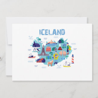 Iceland map 招待状