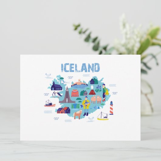 Iceland map 招待状 (スタンド正面)