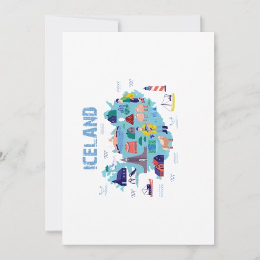 Iceland map 招待状 (裏面)