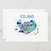 Iceland map 招待状 (正面/裏面)