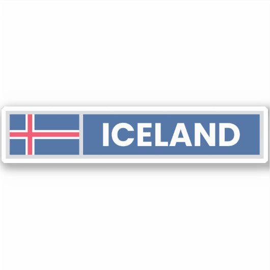Iceland National Flag シール (正面)