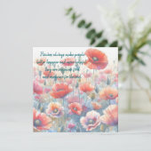 Iceland Poppies & Quote  カード (スタンド正面)