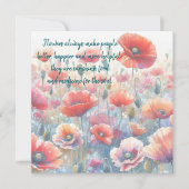 Iceland Poppies & Quote  カード (正面)