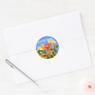 Iceland Poppy ラウンドシール