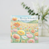 Iceland Poppy Field & Quote	 カード (スタンド正面)