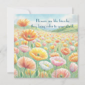 Iceland Poppy Field & Quote	 カード (正面)