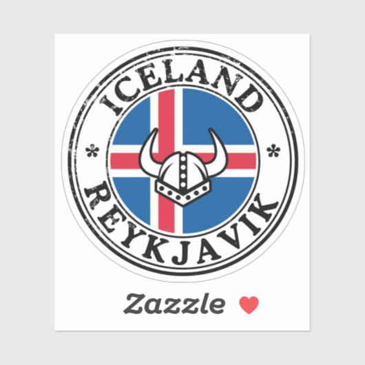 Iceland Seal Sticker Round Flag For Laptop Book シール (シート)