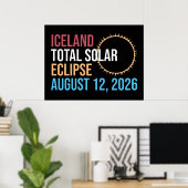 Iceland total solar eclipse august 12 2026 Mug ポスター (ホームオフィス)