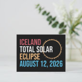 Iceland total solar eclipse august 12 2026 Mug ポストカード (スタンド正面)